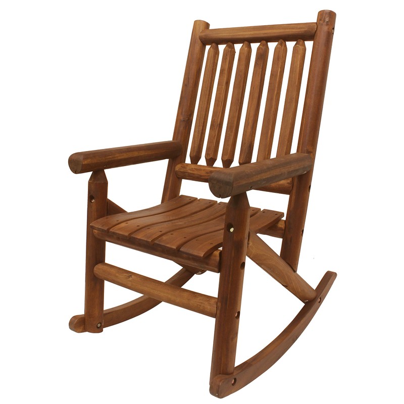 Leigh Country TX 36000 Amber-Log Single Rocker, Brown