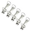 Pack of 5 2 Ring Binder Mechanism, D-shaped Metal Clip,