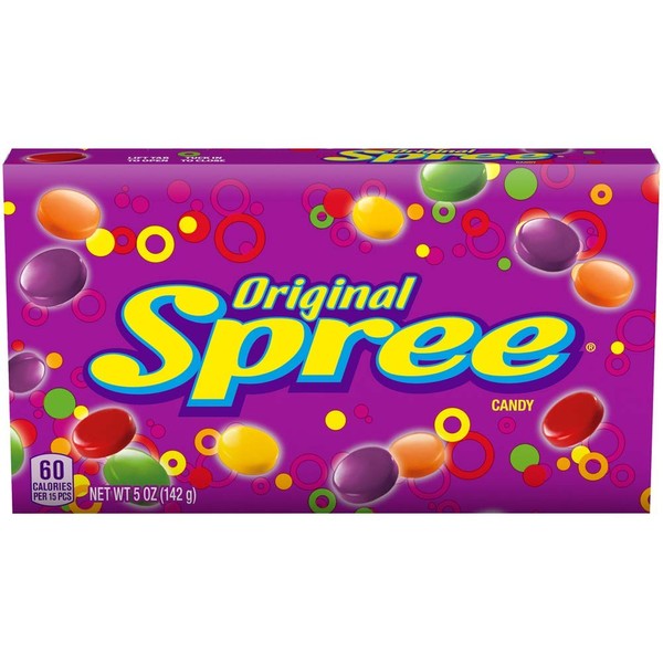 Spree Original Candy, 5 Ounce Movie Theater Candy Box (Pack of 12)