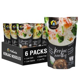 Hethstia Shirataki Noodle Low-Carb Pasta and Rice Variety Pack- Spaghetti, Fettuccine and Rice, Low Calorie Konjac Pasta Gluten Free, Vegan, Keto and Paleo-Friendly(9.52 oz, 6 Packs)