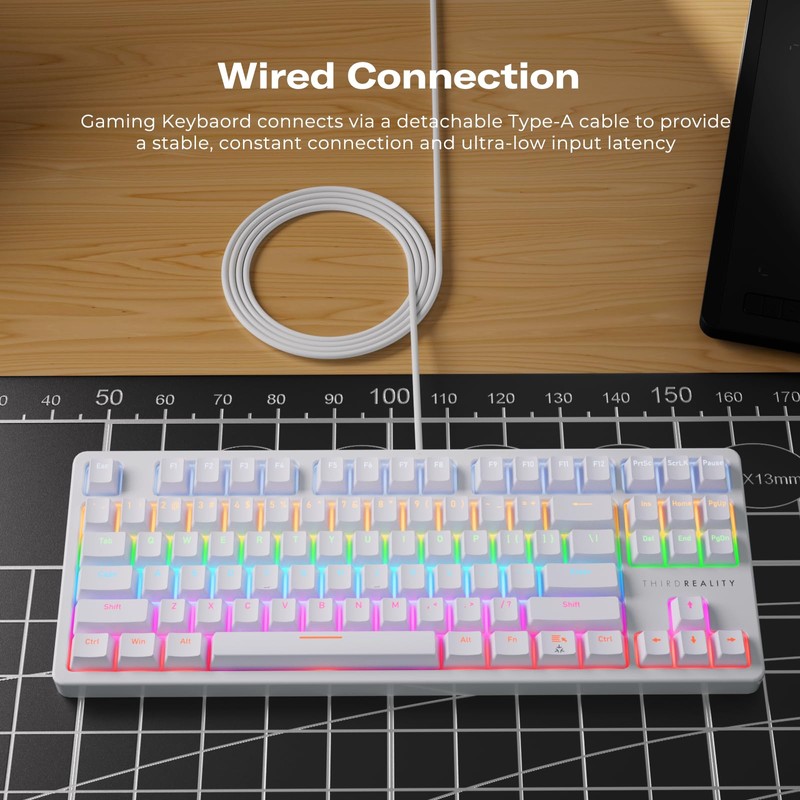 THIRDREALITY Smart Mechanical Keyboard MK1, Matter Over WiFi, 87-Key Wired