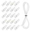 uxcell 25 Pcs Double Hole Cord Locks with 39Inch Elastic