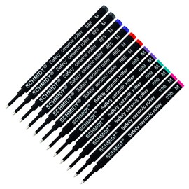 Schmidt 888 M Safety Ceramic Rollerball Refill - Black(2), Blue(2), Red(2), Violet(2), Turquoise(2), Magenta(2) Ink (Medium Tip 0.7mm) - Pack of 12