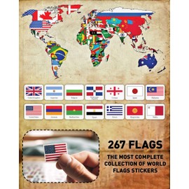 Flags of the World Stickers - Premium Country Flags and Mini Flag Stickers Set, Durable World Flags and Country Stickers, Ideal for Educational, Decorative Purposes, Kids and Adults