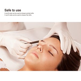 4 Lápices de Cejas Y 1 Kit de Sacapuntas, Juego de Lápices de Cejas Microblading Profesional a Prueba de Agua para Salón de Belleza Y Uso Doméstico (marrón X 2, Gris X 1, Negro X 1)