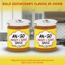 Ah-So Sweet & Sour Sauce – 2 Pack (2 × 11 oz Jars) | Classic Sweet-Tangy Dipping Sauce for Egg Rolls & Appetizers; Great Marinade & Glaze for Chicken, Pork & Wings.