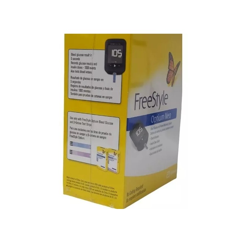 Freestyle Glucometro Optium Kit Neo Con Tiras De Regalo
