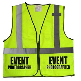 Conspiracy Tee Photographer safety vest, Event Photographer High Visibility vest