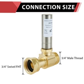 (Pack of 4) EFIELD S-241 Straight Stainless Steel Water Hammer Arrestor For Washing Machine, 3/4 Inch Swivel FHT x 3/4 Inch MHT,