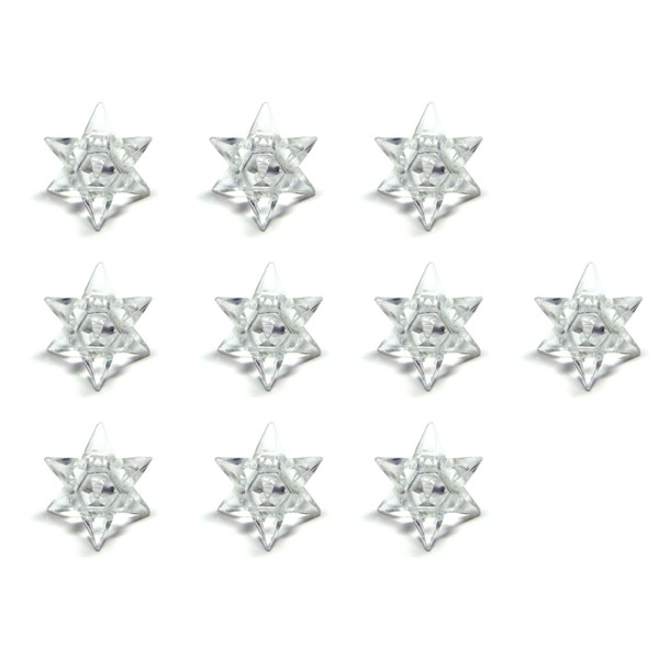 Jet Genuine Crystal Quartz 14 Point Star Merkaba Chakra Radionic