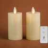 Luminara 2pcs Luminara Flameless LED Wax Candles ,Remote Moving Wick1.75"