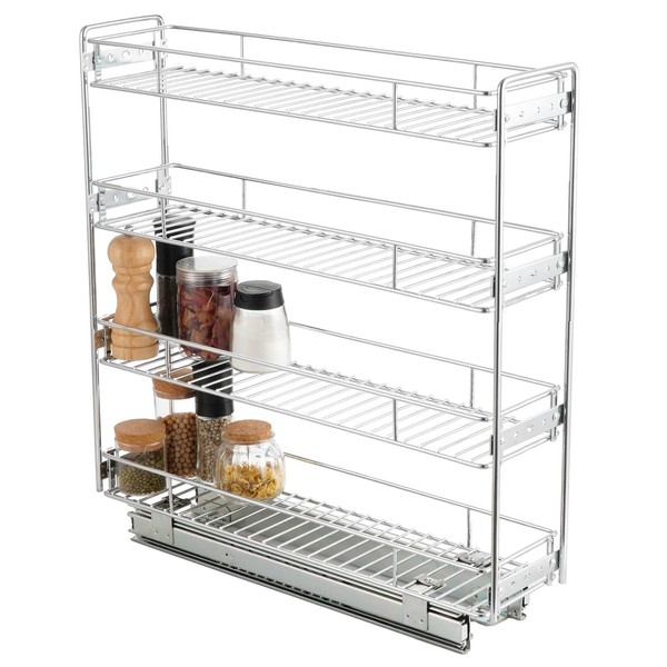 OCG OCG 4-Tier Pull Out Kitchen Cabinet Spice Rack Holder