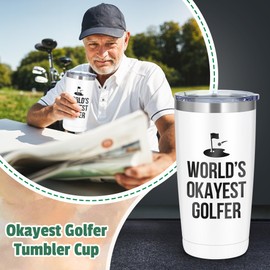 Golf Gifts for Men Unique Funny Golf Accessories for Men Cool Gifts for Golfers Lovers Gift Ideas for Him Dad Teen Boy Stuff Set Includes 20oz Tumbler Towel Socks Keychain Bracelet