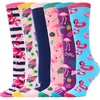 MOGGEI Kids Girls Knee High Socks - Long Boot Crazy