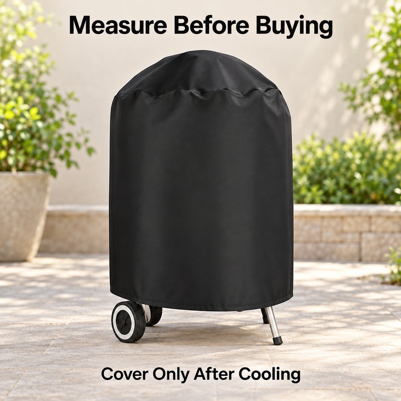 Waterproof BBQ Grill Cover, Black Oxford Fabric Outdoor Gas Grill