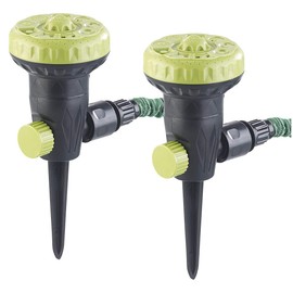 Royal Gardineer Lawn Sprinkler: Set of 2 Garden Sprinklers for Watering and Cooling, 9 Settings (Square Sprinkler, Lawn Watering Sprinkler, Irrigation Computer)