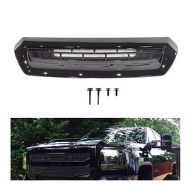 MGWILL Hood Air Ve-nt Grille Compatible with 2017 2018 2019 Sierra 2500 HD 3500 HD Hood Scoop Grill Replacement for 84240941 Black
