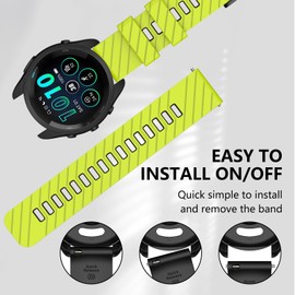 MYSNBKN Compatible with Garmin Forerunner 265 Replacement Band, Quick Release 22mm Watch Band for Forerunner 255, Vivoactive 4, Venu 2, Venu 3 Smart Watch