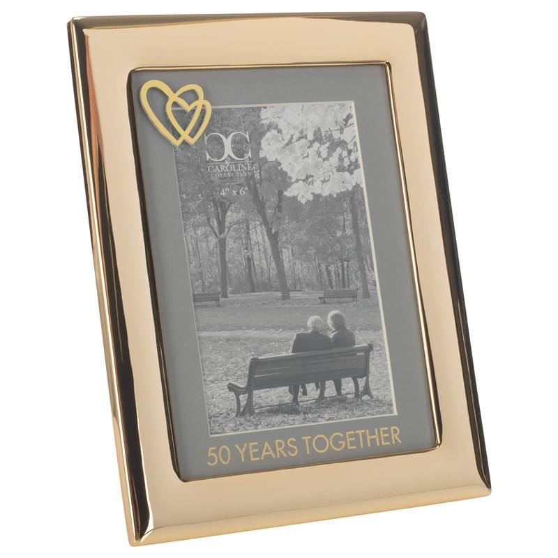 50 Years Together Anniversary Gold Tone 9 inch Zinc Alloy