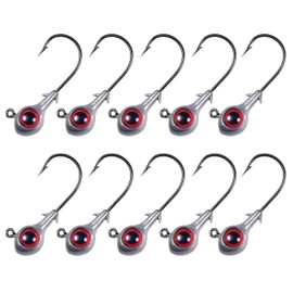 FISHCORNER Fishing Jig Head Oversized 3D Eyes Jigheads Swimbait Jig Heads for Fishing Saltwater Freshwater Bass Trout Walleye Redfish Striper 3/8oz