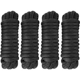PACTHSD Boat Dock Lines 5/8" x 25ft Double Braided Nylon Dock Lines for Boats Pre-Spliced with a 15" Loop, Marine-Grade Boat Ropes for Docking, Boat Lines Dock Rope, Premium Marine Rope Mooring Lines