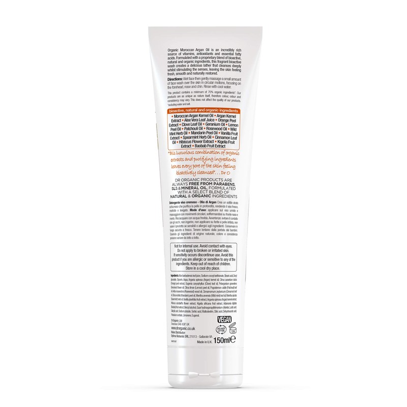 Dr. Organic Moroccan Argan Oil Face Wash 150 ml