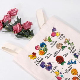 MEIKIUP Alice Fairy Tale Theme Gift Wonderland Alice Flowers Makeup Bag Zipper Pouch Fairy Tale Makeup Bag (CA Flowers Tote Bag)
