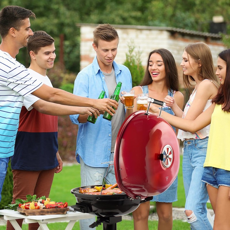 Electric Grill, Techwood Indoor/Outdoor Electric BBQ Grill, 1600W Portable Removable