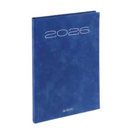 Herlitz Sidney 2026 Weekly Planner A5+ Format 24.7 x 17.6 cm, Hardcover Plastic Cover, Blue, 144 Pages, German