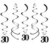 CC wonderland zone Pack of 20 Black 30th Birthday Swirl