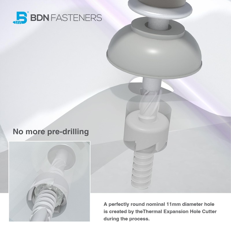BDN FASTENERS Polycarbonate Skylight Screws #12×2-3/8"(12-14x60mm), Hex Flange Head, Self-Drilling