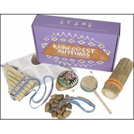 Mystery Mountain Rainforest Rhythms Handmade Musical Fair Trade South American Instruments, Wood, Purple, 6 x 17 x 27 cm