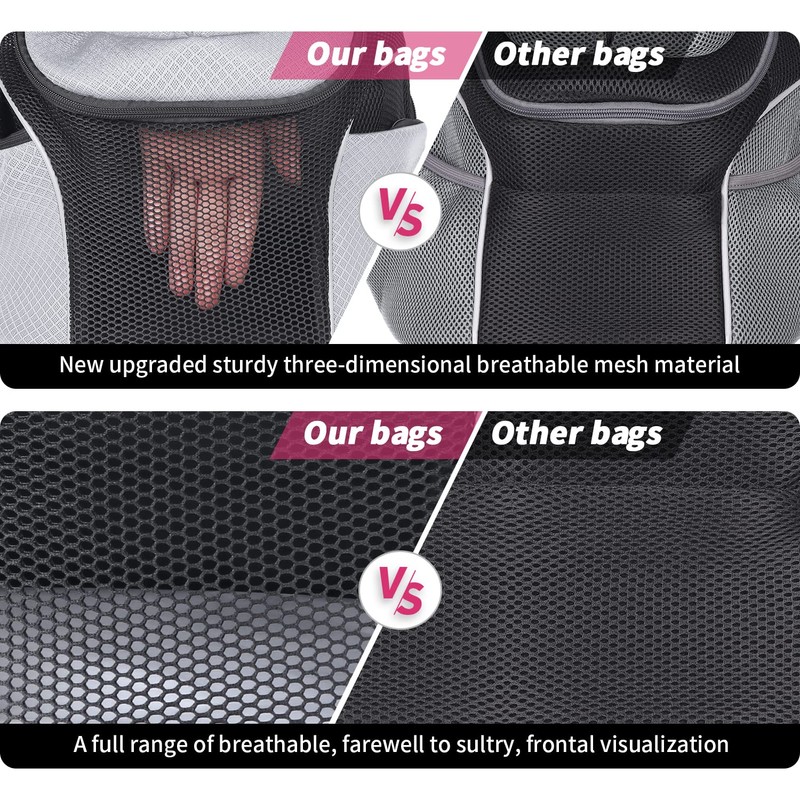 WOYYHO Pet Dog Carrier Backpack Small Dog Front Backpack Ventilated