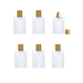 YORROR 6 Pcs 30ml Frosted Glass Perfume Atomizer,Empty Refillable Perfume Spray Bottle for Men and Women,Portable Fragrance Fine Mist Spray Bottle Perfume Dispenser for Travel