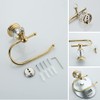 WOLIBEER Polished Gold Toilet Paper Holder, Brass Crystal Tissue Holder
