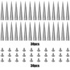 30PCS 40MM Spike and Studs Silver Cone Spikes Punk Large