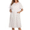 AVIIER 100% Cotton Hospital Gowns for Women Open Back Adaptive