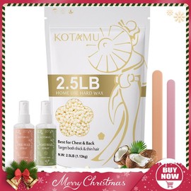 KOTAMU Hard Wax Beads for Women & Men Hair Removal, Cream Wax Beans for Full Body Sensitive Skin Chest Back Leg Facial Bikini Brazilian Waxing, 2.5lb Refill Waxing Beads Target Thick & Thin Hair - net weight: Pink