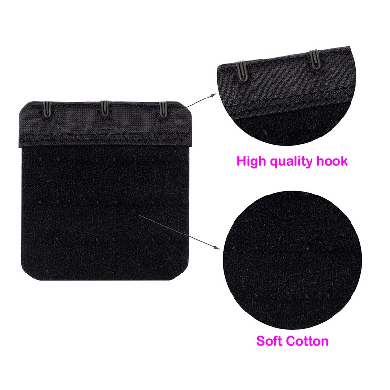 Tamlien Bra Extender 3 Hooks,Soft and Comfortable Bra Strap Extender