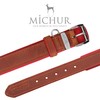 Michur Charly Leather Dog Collar, Brown / Red, Leather Dog