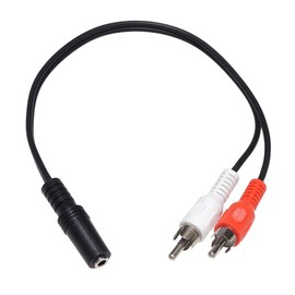 KAUMO RCA (Red and White Male) 3.5mm Stereo Mini (Female) Conversion Cable 11.8 inches (30 cm)