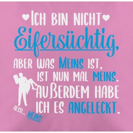 Cushion 50 x 50 cm - Valentine's Day Ideas - Ich bin nicht Jealous aber was meins ist Angeleckt - Partner Gifts for Women Gift Men Him Her - 50 x 50 cm - Pink - liebes liebe du bist