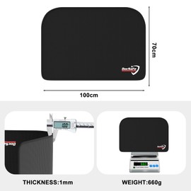 Hearth Rugs for Fireplaces,Fireproof Mat Fireplace Rug 100x70cm Half Round Hearth Rug Fire Rsistent Mat Fireproof Pad Fiberglass Mat Protects Floor Lawn from Sparks Embers,Black