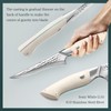 HEZHEN 6” Damascus Steel Boning Knife, Filleting Knife For Poultry