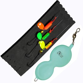 Dieter Eisele Flounder Spoon - 1 Spoon + 3 Sea Mounts For Fishing for Plaice & Flounder, Sea Leaders, Flat Fish Assembly, 90G