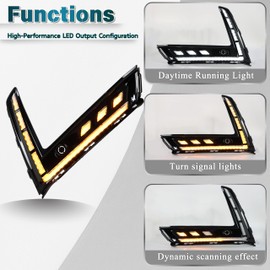 INUBOXES LED Front Bumper Fog Lights Fit for 2023 2024 2025 2026 Honda CRV CR-V, Side Marker Lights, Switchback White DRL & Amber Sequential Turn Signal Lamps, Replacement Accessories