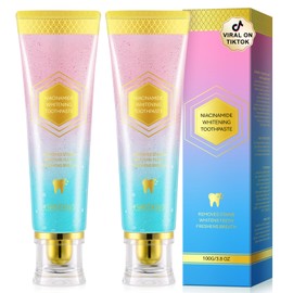 2Pack Niacinamide Whitening Toothpaste, Niacinamide Intensive Toothpaste, Fresh Breath, Remove Tooth Stains, 7.6 Oz