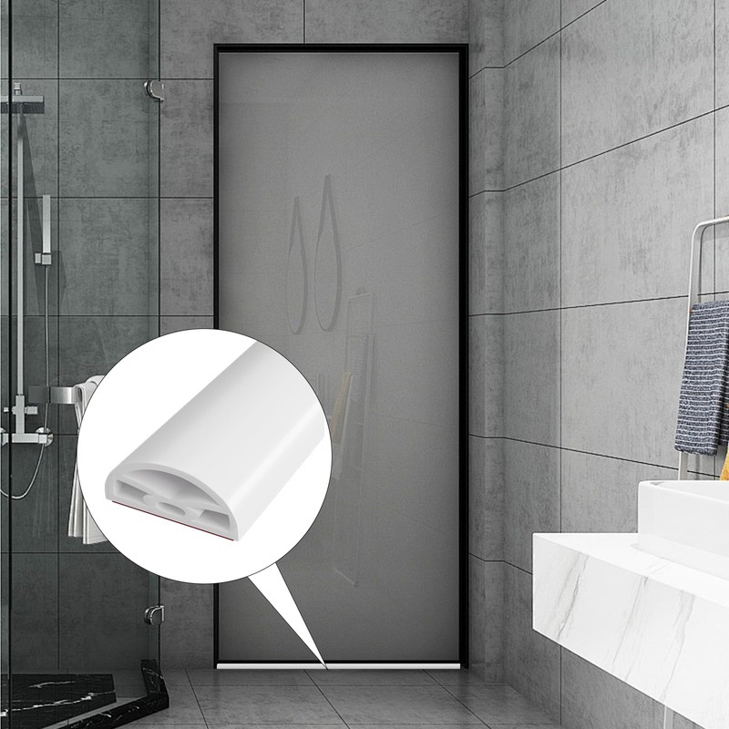 78” White Shower Threshold Water Dam Stopper for Dry and