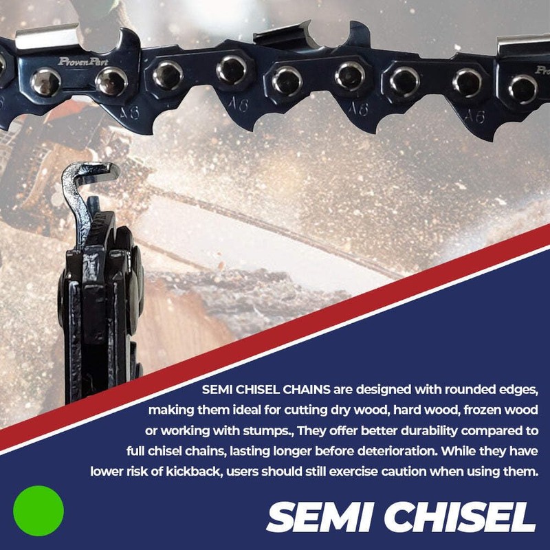 Proven Part 20" Chainsaw Bar And 4 Pack Semi Chisel