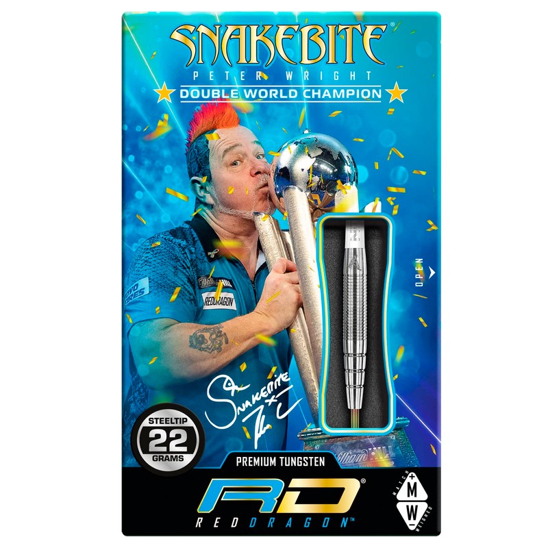 RED DRAGON Peter Wright Snakebite PL15: 22g Dardos de Tungsteno